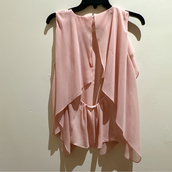 bcbgmaxazria pink chiffon top - Picture 4 of 5